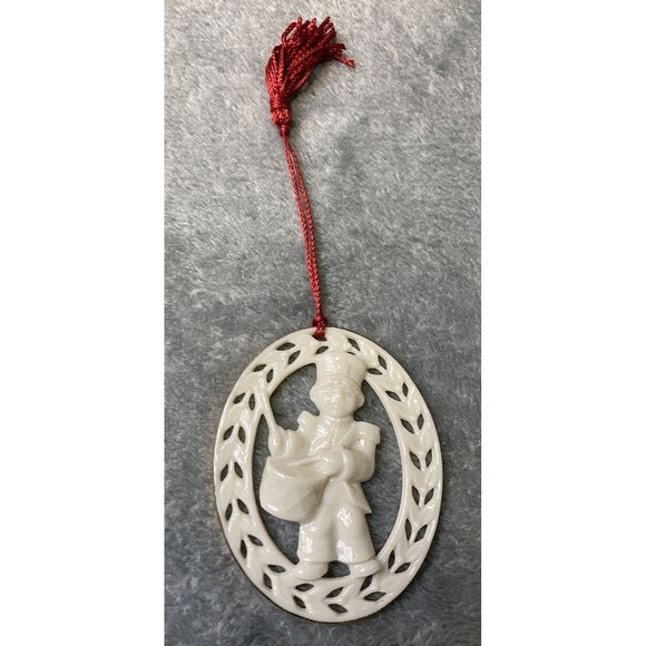Lenox Drummer Boy Figurine 3" Christmas Ornament Vintage, Gold Trim - Picture 1 of 7